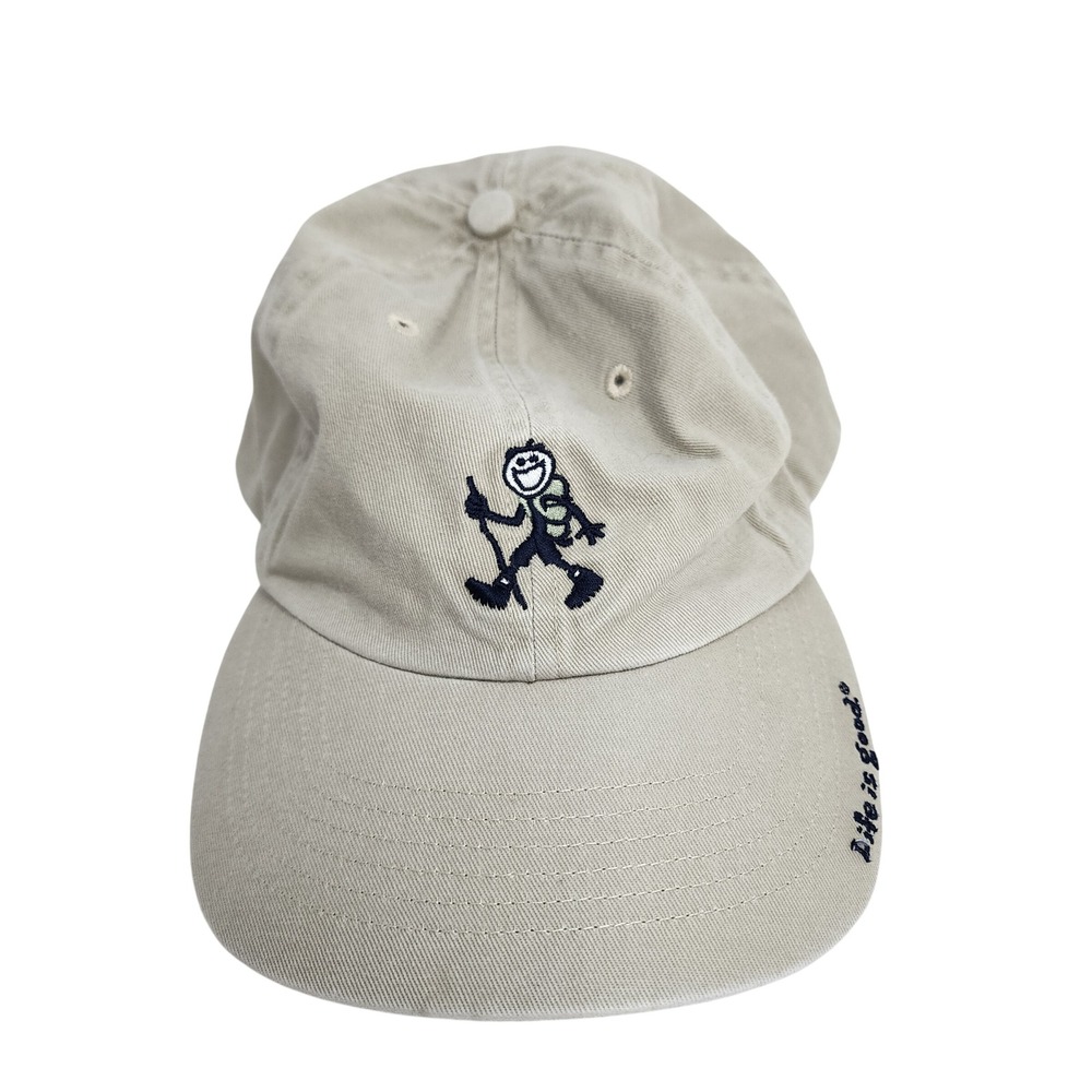Life is Good Baseball Hat Unisex OSFM Tan Hiking Jake Embroidered Dad Cap